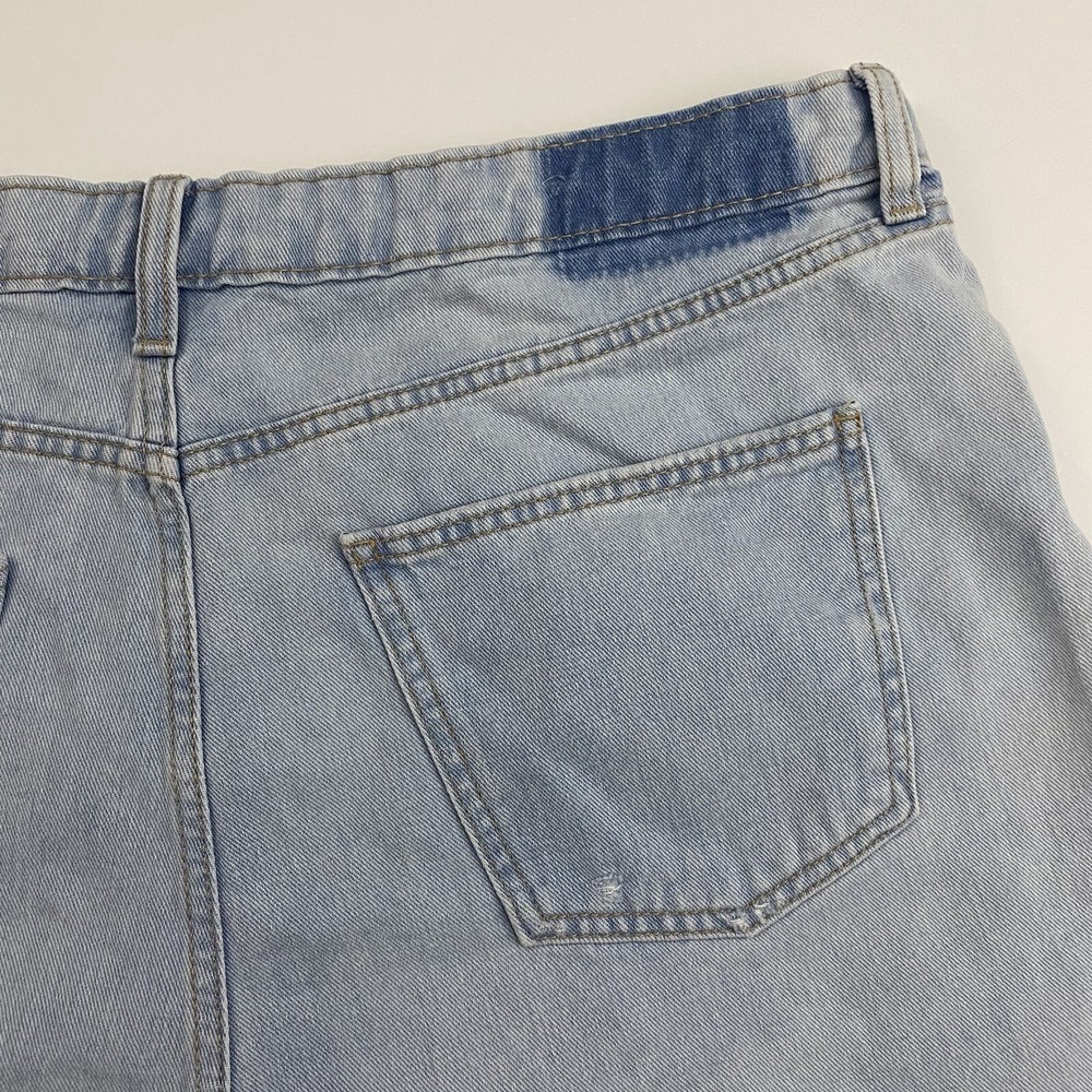 Wild Fable Highest Rise Cutoff Denim Blue Jean Shorts Size 18 Light Wash Cotton - Picture 10 of 10